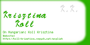 krisztina koll business card